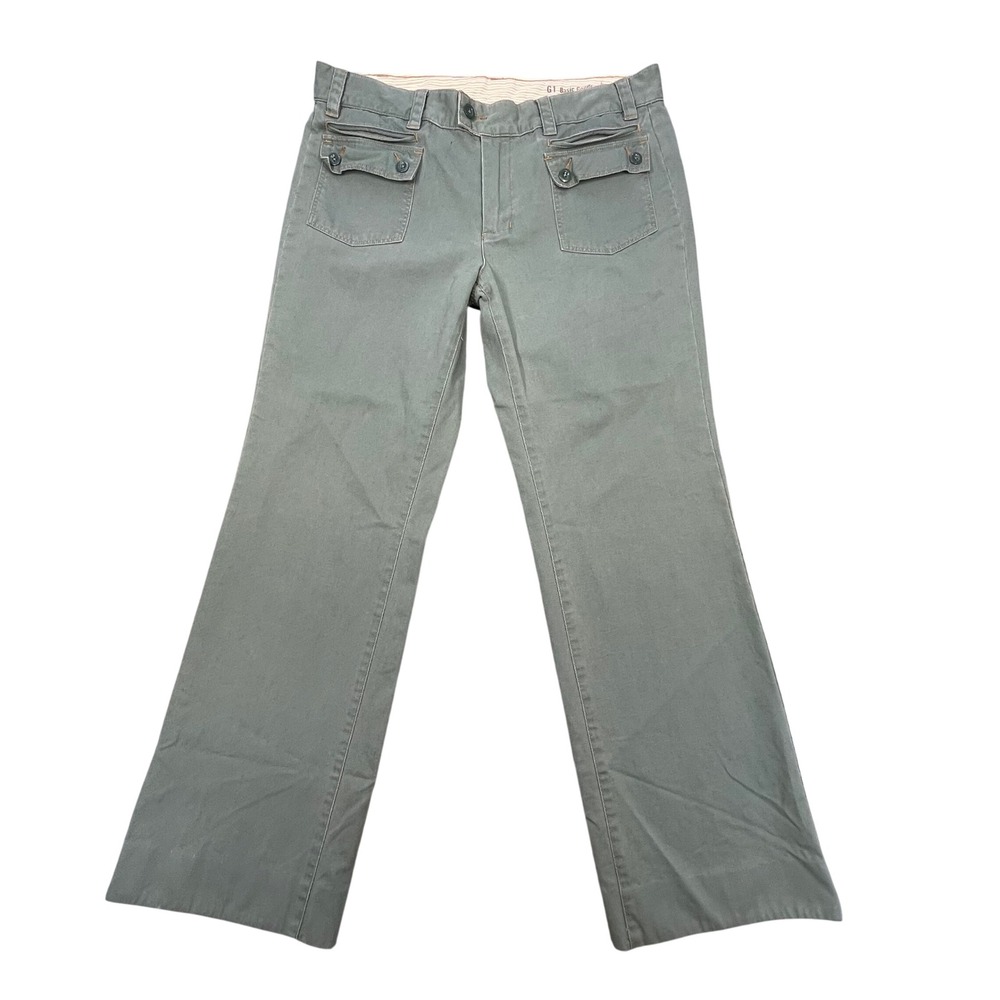 G1 Basic Goods Green Utility Cargo Wide Leg Pants Womens Size 10